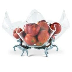 Arthur Court Acrylic Bowl With Horse Stand - 14" -Equine Elegance 050350 3