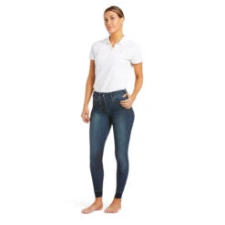 Ariat Women's Halo Denim Knee Patch Breech 16 Ariat Women's Halo Denim Knee Patch Breech -Equine Elegance 10035311 Ariat wms halo.denim .kp .brch wash.1 4