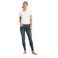 Ariat Women's Halo Denim Full Seat Breech -Equine Elegance 10035312 Ariat wms halo.denim .fs .breech marine 1