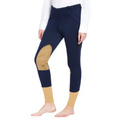 TuffRider Ladies Unifleece Pull-On Winter Breeches -Equine Elegance 10054 92 NVY 1
