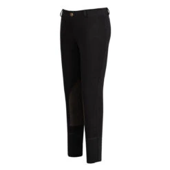 TuffRider Children's Starter Lowrise Pull-On Knee Patch Breeches -Equine Elegance 100567 479 16 black 1