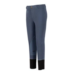 TuffRider Children's Starter Lowrise Pull-On Knee Patch Breeches -Equine Elegance 100567 479 35 denim 1