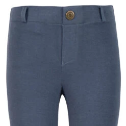 TuffRider Children's Starter Lowrise Pull-On Knee Patch Breeches -Equine Elegance 100567 479 35 denim 5