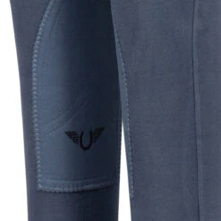 TuffRider Children's Starter Lowrise Pull-On Knee Patch Breeches -Equine Elegance 100567 479 35 denim 6