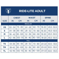 Tipperary Ride Lite 8 Tipperary Ride Lite -Equine Elegance 1009 08 Ride Lite Adult Stock Size Chart