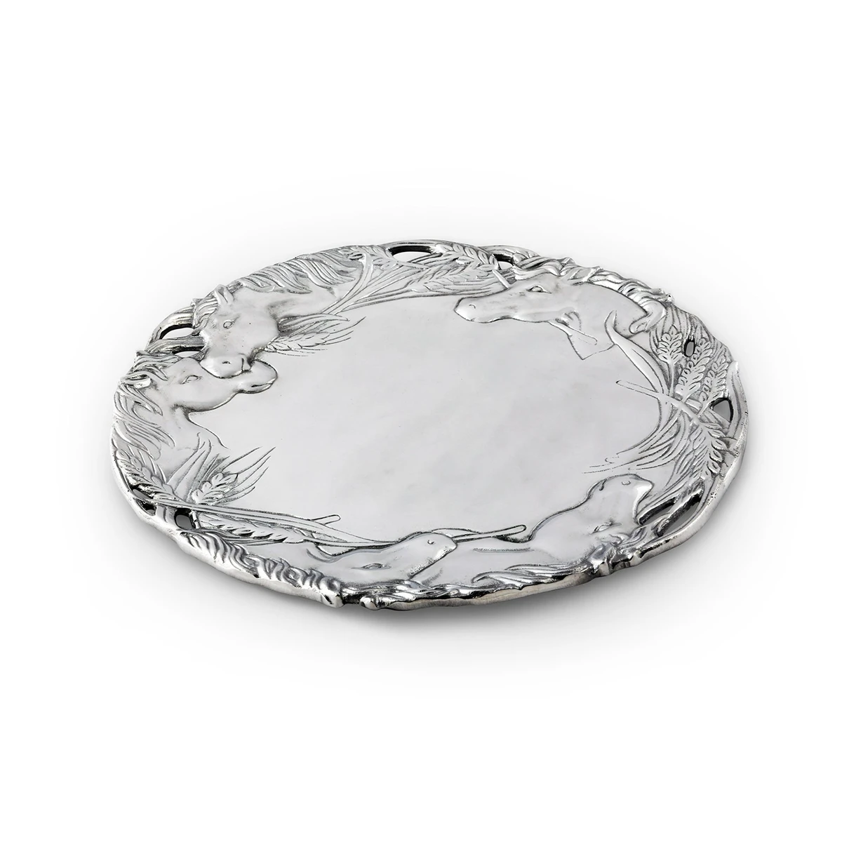 Arthur Court Equestrian Tray -12" Round Horse Head 4 Arthur Court Equestrian Tray -12" Round Horse Head - Image 2