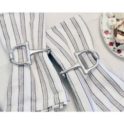 Arthur Court Bit Napkin Ring Set -Equine Elegance 115E12 3