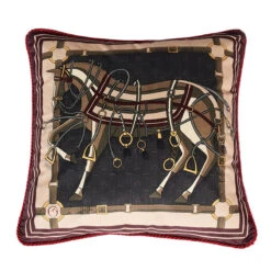Vestrum Melbourne Pillow -Equine Elegance 22U8308 20114 04854 Vestrum Melbourne.Pillow Burgundy.Honey 00
