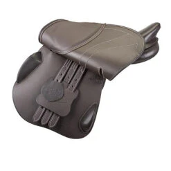 HDR Equipe Covered Close Contact Saddle -Equine Elegance 24164 JPC HDR Equipe.Covered.CC.Saddle Flap.Havana