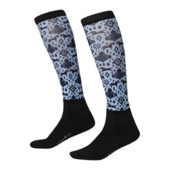 Kerrits Women's Dual Zone Boot Socks -Equine Elegance 30453 Kerrits Dual.Zone .Boot .Sock Ink.Panited.Horse