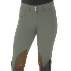 Romfh Ladies Sarafina Euro Seat Knee Patch Breeches -Equine Elegance 468455 ERS Romfh.Ladies.Sarafina.Euro .Seat .KneePatch.Breech Classic.Desert.Sage