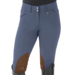 Romfh Ladies Sarafina Euro Seat Knee Patch Breeches -Equine Elegance 468455 ERS Romfh.Ladies.Sarafina.Euro .Seat .KneePatch.Breech Classic.Fog