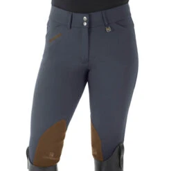 Romfh Ladies Sarafina Euro Seat Knee Patch Breeches -Equine Elegance 468455 ERS Romfh.Ladies.Sarafina.Euro .Seat .KneePatch.Breech Classic.Pewter