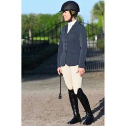 Ovation EuroWeave DX Taylored Ladies Front Zip Knee Patch Euro Seat Breeches -Equine Elegance 469578 ERS Ovation.EuroWeave.DX .Taylored.Ladies.Front .Zip.Knee .Patch .Euro .Seat .Breech