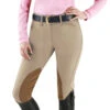 Ovation EuroWeave DX Taylored Ladies Front Zip Knee Patch Euro Seat Breeches -Equine Elegance 469578 Ovation EuroWeaveDX.Tailored.Ladies.FZKPES Classic.Show .Tan