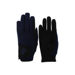TuffRider Children's Performance Riding Gloves -Equine Elegance 9215 tf kids.perf .glvs navy front