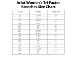 Ariat Women's Tri Factor X Bellatrix Full Seat Breech 13 Ariat Women's Tri Factor X Bellatrix Full Seat Breech -Equine Elegance Ariat Trifactor Sizechart 8ccdbe20 ec38 4dbc a716 e5906beae0f3