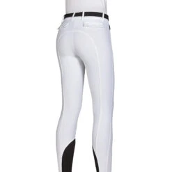 Equiline ATIRK Women's Knee Grip Breeches In 4 Seasons B-Move -Equine Elegance AtirK EQuline N08981 White Back