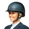Charles Owen Ayr8 Plus Leather Look - Custom Helmet -Equine Elegance Ayr8 Leather look blk.silver