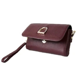 Oakbark & Chrome Rider Belt Bag -Equine Elegance BB CAB 101 Oakbark chrome riderbeltbag cabernet.5