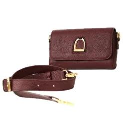 Oakbark & Chrome Rider Belt Bag -Equine Elegance BB CAB 101 Oakbark chrome riderbeltbag cabernet.6
