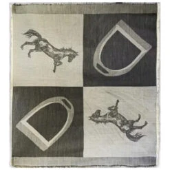 Oakbark & Chrome Blanket Scarf -Equine Elegance BS LAT 001 Oakbark.Chrome Blanket.Scarf Piebald LS