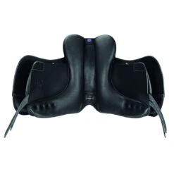 Bates Wide Dressage+ Saddle With HART -Equine Elegance B WIDE DR panel Blk