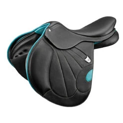 Bates Victrix Saddle With HART 11 Bates Victrix Saddle With HART -Equine Elegance Bates Victrix Blk.Aqua