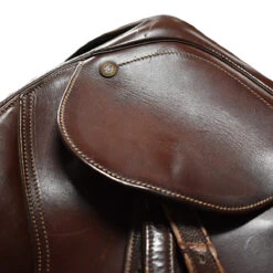 Bates Caprilli 16 1/2" Used Close Contact Saddle -Equine Elegance C1219 Bates Caprilli 16.5in Med Xchangeable Reg Brwn 03