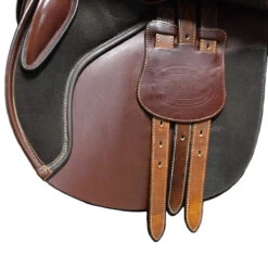 Bates Caprilli 16 1/2" Used Close Contact Saddle -Equine Elegance C1219 Bates Caprilli 16.5in Med Xchangeable Reg Brwn 06