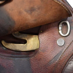 Antares Jump 17" Used Close Contact Saddle -Equine Elegance C1356 Antares Jump 17in Reg.Tree 2N.Flap Brown 05