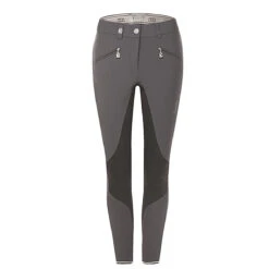Cavallo Ladies Caja Grip Full Seat Breeches-Cotton 8 Cavallo Ladies Caja Grip Full Seat Breeches-Cotton -Equine Elegance Cavallo Caja.Grip .FS .Cotton Twilight.Graphite Front