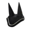 Equiline Rio Ear Bonnet With Rhinestone Trim -Equine Elegance E01070 EQline RIO.Ear .Bonnet.Rhinestone.Trim Black