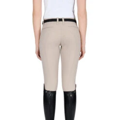Equiline Women's X Shape Knee Grip Breech 21 Equiline Women's X Shape Knee Grip Breech -Equine Elegance EQline 181 N08674 XShapeKG Beige Back
