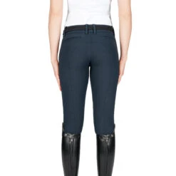 Equiline Women's X Shape Knee Grip Breech 29 Equiline Women's X Shape Knee Grip Breech -Equine Elegance EQline 181 N08674 XShapeKG Blue Back