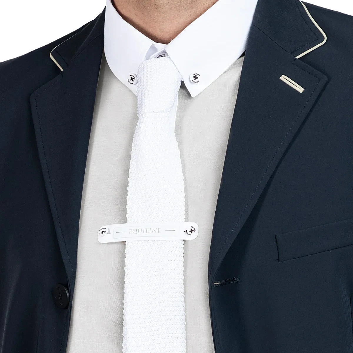 Equiline Men's Knit Cotton Slim Tie 4 Equiline Men's Knit Cotton Slim Tie - Image 2