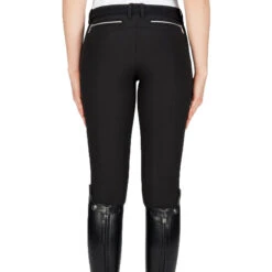 Equiline Women's Ash Riding Breeches With X-Grip Knee Patch -Equine Elegance EQline N08698 Ash.XGripKP Black Back