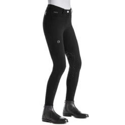 Ego 7 Women's Jumping CA Knee Patch Breech -Equine Elegance Ego7 Breeches Black Side
