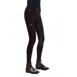 EGO 7 Women's Dressage FG Breech -Equine Elegance Ego7 Dressage.FG .Breeches Chocolate Side