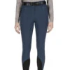 Equiline Women's EricieK B-Move Light UV Protection Knee Patch Breeches -Equine Elegance Equiline EricieK B Move UV.Protection Light.KP .Breeches Diplomatic.Blue 01