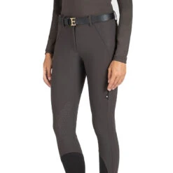 Equiline Ettiek Women's B-Move Knee Grip Breeches -Equine Elegance Equiline Ettiek.B.Move .KG .Breeches Liquorice Front