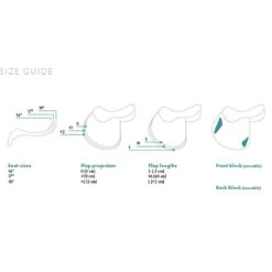 Equiline American Hunter Jumping Saddle -Equine Elegance Equiline Saddle Size.Guide