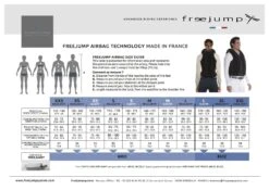 Freejump Airbag Vest -Equine Elegance Freejumpsizechart