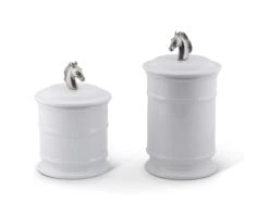 Arthur Court Stoneware Horse Head Canister