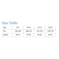 Equiline Girl's JinaK Knee Patch Breeches 11 Equiline Girl's JinaK Knee Patch Breeches -Equine Elegance JinaKsizeChart