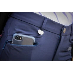 Jump'in Unisex Junior Sacha Breeches -Equine Elegance Jump.In Unisex.Junior.Sacha .Breeches Navy Front.Pocket