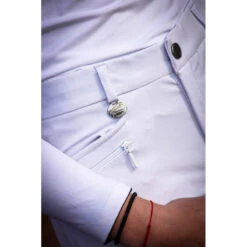 Jump'in Unisex Junior Sacha Breeches -Equine Elegance Jump.In Unisex.Junior.Sacha .Breeches White Front.Pocket