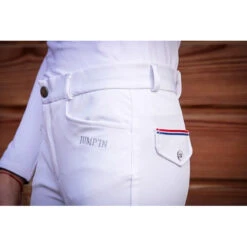 Jump'in Unisex Junior Sacha Breeches -Equine Elegance Jump.In Unisex.Junior.Sacha .Breeches White Logo