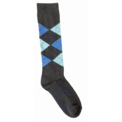 USG Karo Socks -Equine Elegance KARO KL.USG Socks Drk.Grey .Ryl .Aqua Front