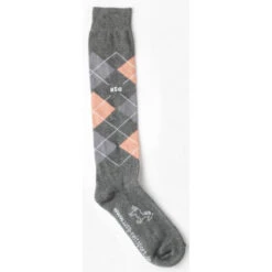 USG Karo Socks -Equine Elegance KARO KL.USG Socks Grey.Apricot.Lt .Grey Front